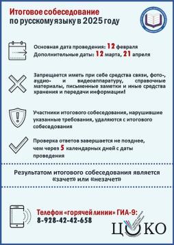Памятка по итоговому собеседованию в 2025 году